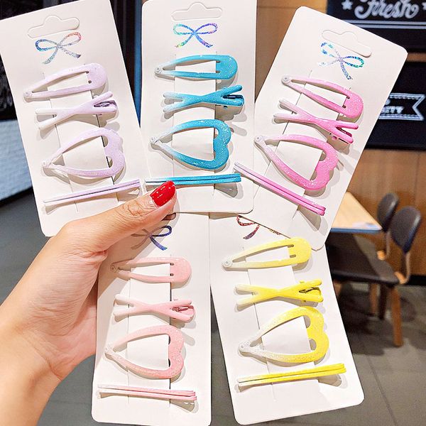 5pcs/set candy colors gradient barrette girls cute heart children sweet barrettes clips kids geometric fashion hair accessories, Slivery;white
5pcs/set candy colors gradient barrette girls cute heart children sweet barrettes clips kids geometric fashion hair accessories, Slivery;white
