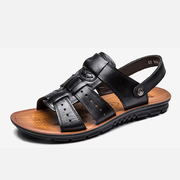 2019 summer beach sandals men shoes fashion men sandals gladiator leather non-slip flip flops slippers size 38-47, Black
2019 summer beach sandals men shoes fashion men sandals gladiator leather non-slip flip flops slippers size 38-47, Black