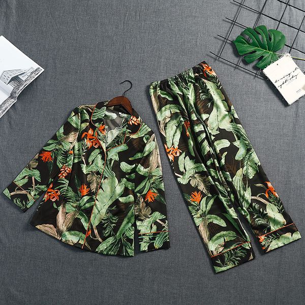 2019 women's pajamas spring pyjama set pants silk pajamas satin pijama pajama set sleepwear casual clothing suit, Blue;gray
2019 women's pajamas spring pyjama set pants silk pajamas satin pijama pajama set sleepwear casual clothing suit, Blue;gray