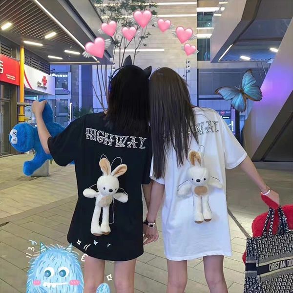бренд чао tiktok тяжелая промышленность бисер горячей алмаз футболка алмазный кролик письмо назад плюшевой куклы свободной большая футболки, White
бренд чао tiktok тяжелая промышленность бисер горячей алмаз футболка алмазный кролик письмо назад плюшевой куклы свободной большая футболки, White