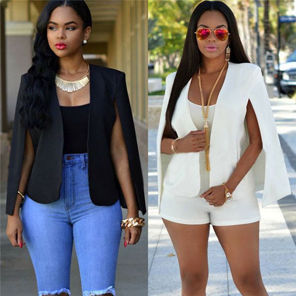 2019 special offer women elegant solid open front cape sleeve blazers white black streetwear modern ladies outdoor coat new
2019 special offer women elegant solid open front cape sleeve blazers white black streetwear modern ladies outdoor coat new
