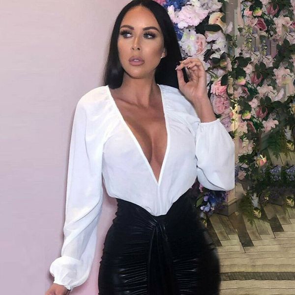 long sleeve bodysuit women backless jumpsuits black white body femme monos cortos de mujer 2019
long sleeve bodysuit women backless jumpsuits black white body femme monos cortos de mujer 2019