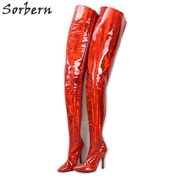 custom holographic crotch thigh boots women 12cm 18cm high heel stilettos long boot 60-95cm length wide fit for guys, Black
custom holographic crotch thigh boots women 12cm 18cm high heel stilettos long boot 60-95cm length wide fit for guys, Black