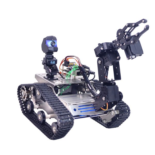 programmable th wifi fpv tank robot car kit with arm for arduino mega for children toys - standard version small claw/large claw
programmable th wifi fpv tank robot car kit with arm for arduino mega for children toys - standard version small claw/large claw