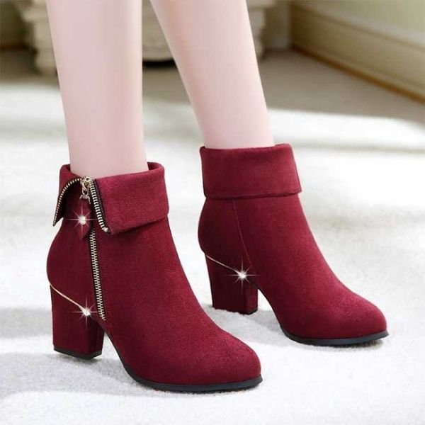 women's mid calf boots booties woman 2019 high heels shoes winter footwear boots-women round toe zipper stiletto 2020 autumn, Black
women's mid calf boots booties woman 2019 high heels shoes winter footwear boots-women round toe zipper stiletto 2020 autumn, Black