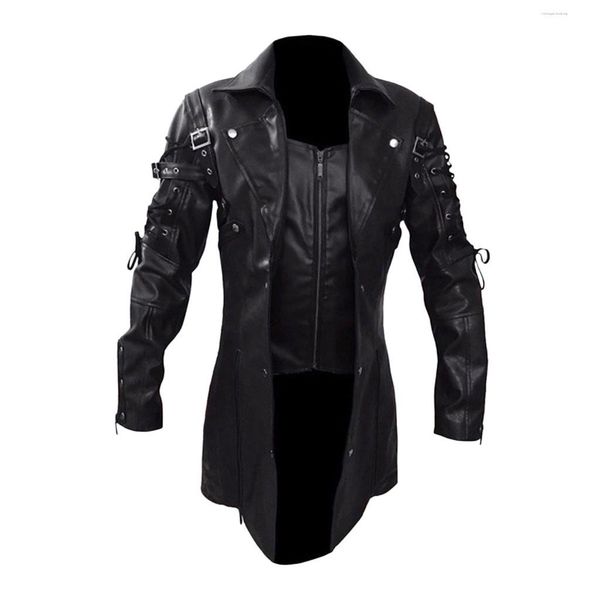 men's jacket fashion vintage leather jacket biker motorcycle zipper long sleeve coat blouses mens overcoat, Black;brown 
men's jacket fashion vintage leather jacket biker motorcycle zipper long sleeve coat blouses mens overcoat, Black;brown
