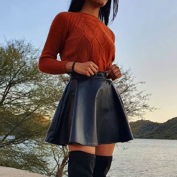 aprilgrass brand elegant faux leather women mini skirt low waist a-line female black short skirts party club ladies skirts bottoms
aprilgrass brand elegant faux leather women mini skirt low waist a-line female black short skirts party club ladies skirts bottoms
