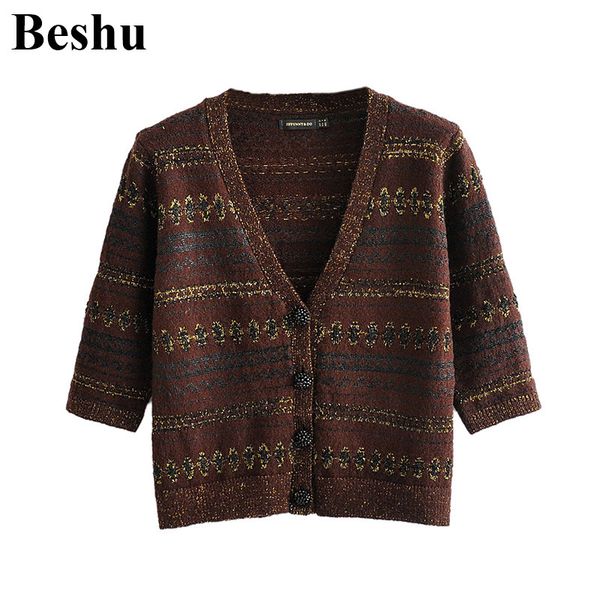 2019 fashion sweater women brown cotton artificial gem button v-neck short sweater cardigan elegant chic stylish lady clothes, White
2019 fashion sweater women brown cotton artificial gem button v-neck short sweater cardigan elegant chic stylish lady clothes, White