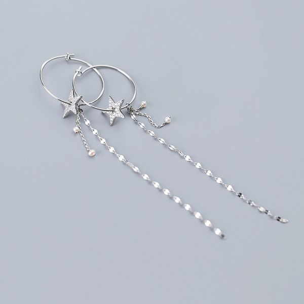 korea new arrival fashion cz crystal star hoop earring for women girls s925 sterling silver long tassel earrings party jewellery, Golden;silver
korea new arrival fashion cz crystal star hoop earring for women girls s925 sterling silver long tassel earrings party jewellery, Golden;silver