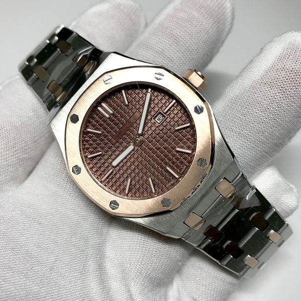 2020 33mm size ladies watch royal oak quartz movement sapphire glass rose gold watches folding buckle, Slivery;brown
2020 33mm size ladies watch royal oak quartz movement sapphire glass rose gold watches folding buckle, Slivery;brown