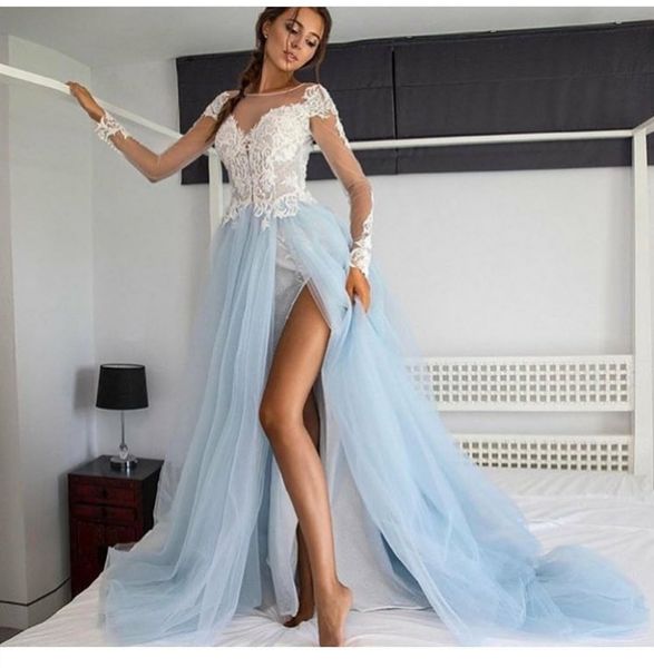 2019 slite tulle appliqued a-line floor length prom dress special occasion long sleeve formal party evening gowns, Black
2019 slite tulle appliqued a-line floor length prom dress special occasion long sleeve formal party evening gowns, Black