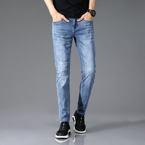 весенние мужские легкие fit slim leg джинсы эластичный карман для стирки средняя талия карандаш брюки мужская дизайнерская повседневная одеж, Blue
весенние мужские легкие fit slim leg джинсы эластичный карман для стирки средняя талия карандаш брюки мужская дизайнерская повседневная одеж, Blue
