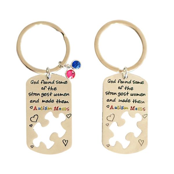 autism awareness identification necklace dog tag style puzzle piece pattern with hand applied id keychain, Silver
autism awareness identification necklace dog tag style puzzle piece pattern with hand applied id keychain, Silver