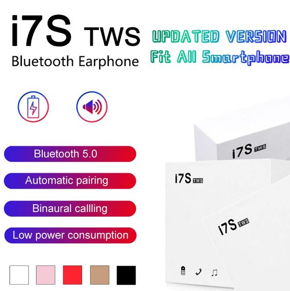 I7S TWS Twins Bluetooth headphones wireless Earbuds Mini Wireless Earphones Headset headphones with Mic Stereo DHL
I7S TWS Twins Bluetooth headphones wireless Earbuds Mini Wireless Earphones Headset headphones with Mic Stereo DHL