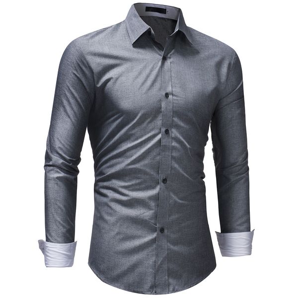 mens shirt 2020 male long sleeve shirts casual hit color slim fit solid color popular designs men dress shirts xxxl, White;black
mens shirt 2020 male long sleeve shirts casual hit color slim fit solid color popular designs men dress shirts xxxl, White;black