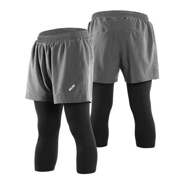 men's 2 in 1 running capri pants breathable active training workout shorts leggings tennis baseball gym pants with pockets, White;black
men's 2 in 1 running capri pants breathable active training workout shorts leggings tennis baseball gym pants with pockets, White;black