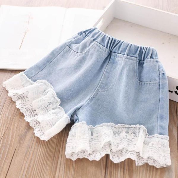 12m-6t wholesale children's denim shorts baby girls clothes lace stitching casual girls pants kids clothes jeans shorts l227, Black
12m-6t wholesale children's denim shorts baby girls clothes lace stitching casual girls pants kids clothes jeans shorts l227, Black