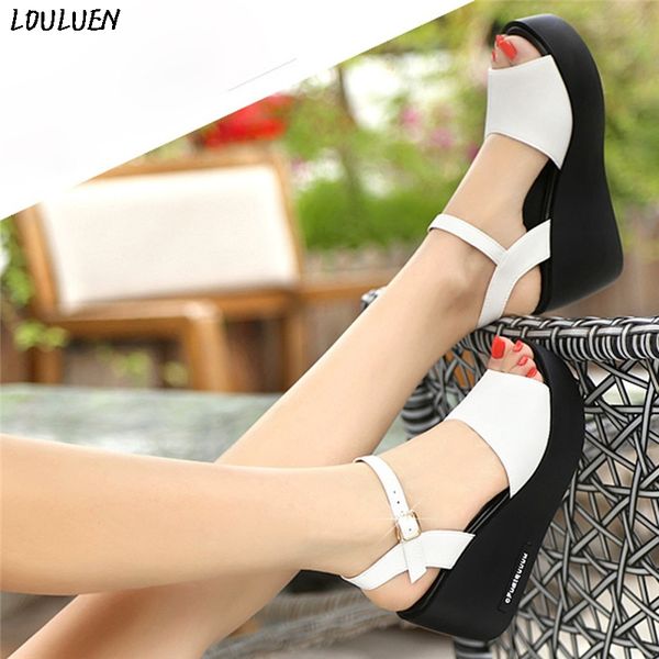 louluen 2020 летние богемные сандалии zapatos mujer модные женские туфли рыбий рот платформа высокие каблуки клинья пряжка наклон обувь рома, Black
louluen 2020 летние богемные сандалии zapatos mujer модные женские туфли рыбий рот платформа высокие каблуки клинья пряжка наклон обувь рома, Black