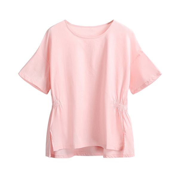 women loose cotton linen shirt o-neck half sleeve solid casual oversized tunic blouse female summer big size pink/yellow, White
women loose cotton linen shirt o-neck half sleeve solid casual oversized tunic blouse female summer big size pink/yellow, White
