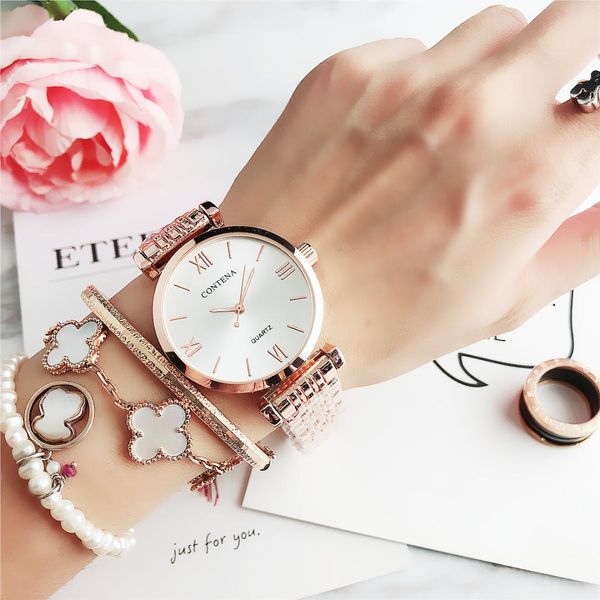 6478nx fashion trend-style diamond-embedded quartz watch electronic wrist-watch, Slivery;brown
6478nx fashion trend-style diamond-embedded quartz watch electronic wrist-watch, Slivery;brown