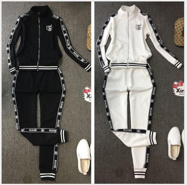 

M2002 letter print 2 piece et and pant women track uit pring ca ual outfit weat hirt women weater port wear uit, Gray
