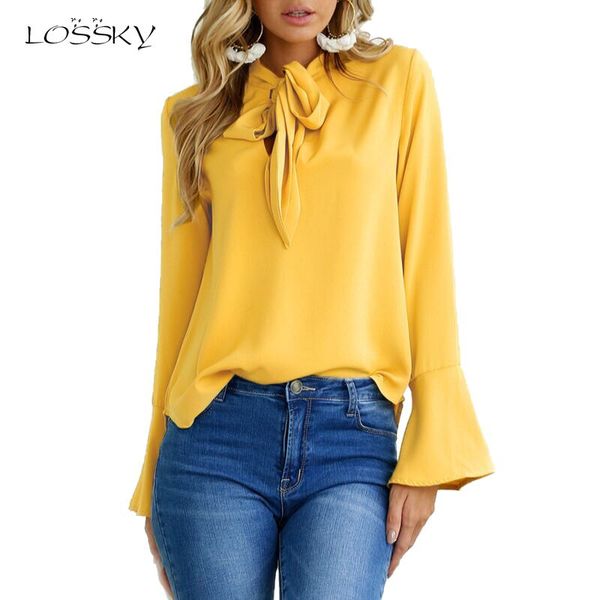 fashion flare long sleeve bow chiffon ruffle blouse spring irregular solid women clothing casual shirts black blouses, White
fashion flare long sleeve bow chiffon ruffle blouse spring irregular solid women clothing casual shirts black blouses, White