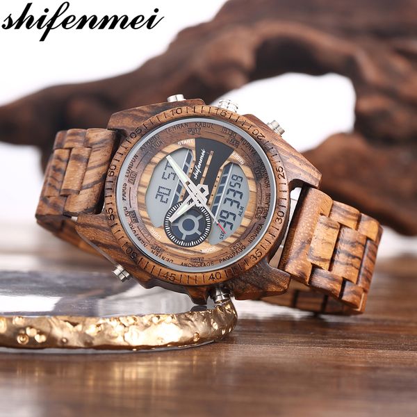shifenmei wood watch men military sport wristwatch mens quartz watches brand luxury wooden watch male relogio masculino 2020 cx200805, Slivery;brown
shifenmei wood watch men military sport wristwatch mens quartz watches brand luxury wooden watch male relogio masculino 2020 cx200805, Slivery;brown