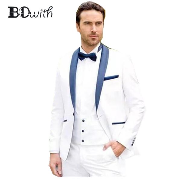 wedding men suit shawl collar one button slim fit 2 pieces (jacket +pant) custom made for wedding groom tuxedos formal suits, White;black
wedding men suit shawl collar one button slim fit 2 pieces (jacket +pant) custom made for wedding groom tuxedos formal suits, White;black