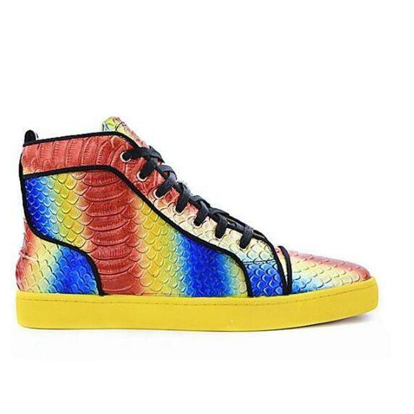 2020-genuine leather men's casual shoes high flats shoes men rainbow snakeskin pattern sneakers masculino high quality, Black
2020-genuine leather men's casual shoes high flats shoes men rainbow snakeskin pattern sneakers masculino high quality, Black