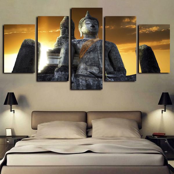 5 panels huge stone buddha statue artwork giclee canvas art print modern abstract pictures paintings on canvas home decor
5 panels huge stone buddha statue artwork giclee canvas art print modern abstract pictures paintings on canvas home decor