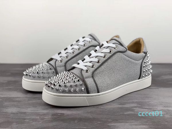 with red bottom sneakers low toe spikes flat red bottom men and women leather sneakers party designer ct01, Black
with red bottom sneakers low toe spikes flat red bottom men and women leather sneakers party designer ct01, Black