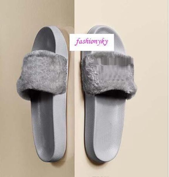 2016 grey rihanna fenty slides sandals with original boxes grey womens slippers indoor girls fashion, Black
2016 grey rihanna fenty slides sandals with original boxes grey womens slippers indoor girls fashion, Black