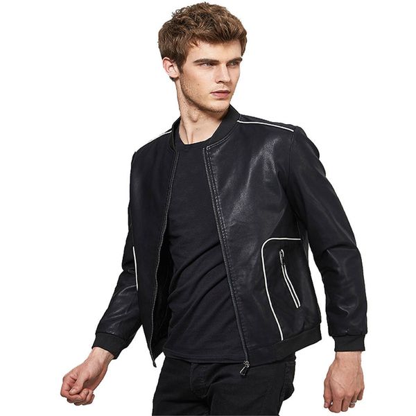 men's jacket 2019 winter men women black slim cool pu leather jackets casual solid color zipper faux long-sleeved outwear coat, Black;brown
men's jacket 2019 winter men women black slim cool pu leather jackets casual solid color zipper faux long-sleeved outwear coat, Black;brown