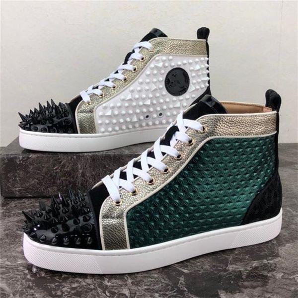 2020 men women casual shoes designer red bottoms studded spikes fashion insider sneakers red leather low boots size35-45, Black
2020 men women casual shoes designer red bottoms studded spikes fashion insider sneakers red leather low boots size35-45, Black