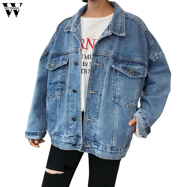 womailturn-down collar loose denim jackets women casual korean style jean coats plus size female fashion jackets streetwear 2019, Black;brown
womailturn-down collar loose denim jackets women casual korean style jean coats plus size female fashion jackets streetwear 2019, Black;brown