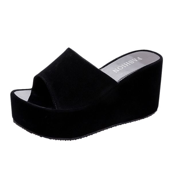 sagace women summer slippers shoes ladies high heel beach non-slip wedge slippers casual sandals in high heels, Black
sagace women summer slippers shoes ladies high heel beach non-slip wedge slippers casual sandals in high heels, Black