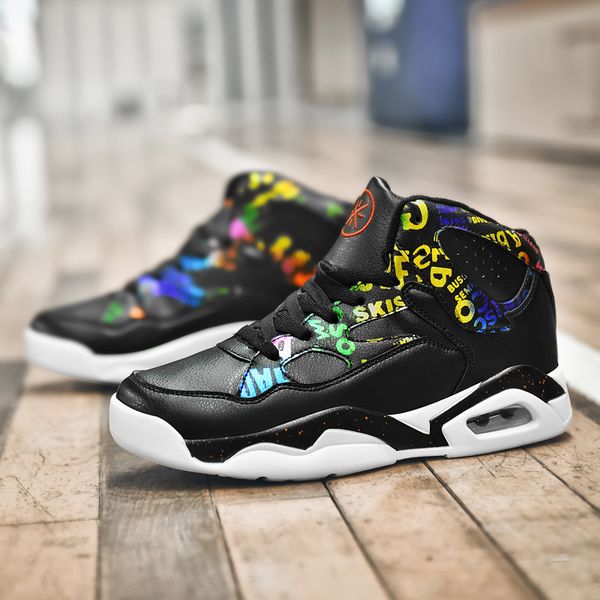 air cushion casual shoes men basketball trainers shoes men sneakers high-graffiti sport gym male basketball boots 2019, Black
air cushion casual shoes men basketball trainers shoes men sneakers high-graffiti sport gym male basketball boots 2019, Black