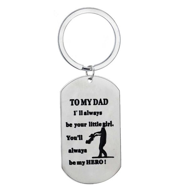 12 pc/lot to my dad i'll always be your little girl family keychain stainless steel keyring daddy papa father xmas gift key ring, Silver
12 pc/lot to my dad i'll always be your little girl family keychain stainless steel keyring daddy papa father xmas gift key ring, Silver