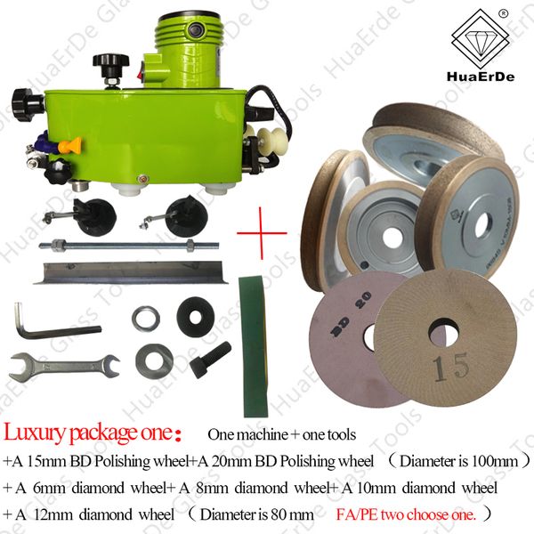package of portable electric edger with diamond wheel and polishing wheel
