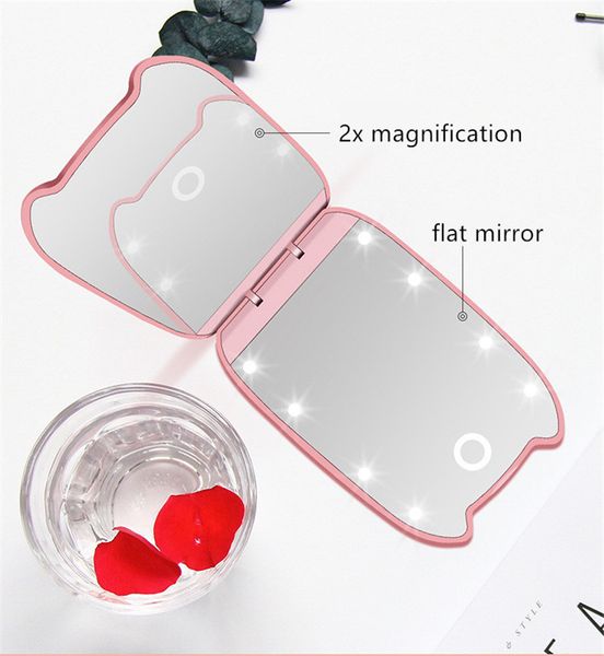 wholesale 3colors portable 8 led lights makeup mirror double-sided folding with magnifying glass small mirror tools
wholesale 3colors portable 8 led lights makeup mirror double-sided folding with magnifying glass small mirror tools