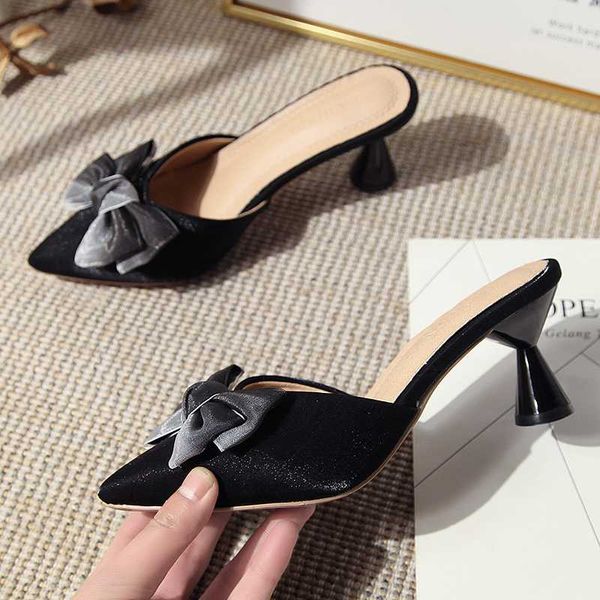 2020 summer silk bow high heel slippers outdoor shoes woman fashion pointed toe mules ladies pumps slides shoes black beige
2020 summer silk bow high heel slippers outdoor shoes woman fashion pointed toe mules ladies pumps slides shoes black beige
