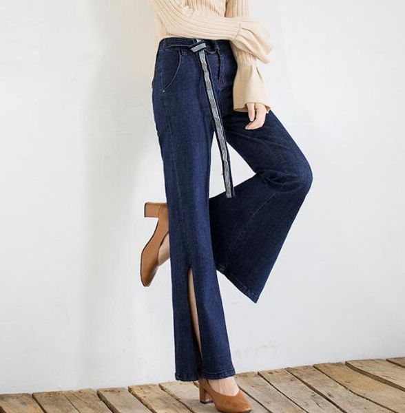 new fashion wide leg pants women plus size denim jeans casual sashes high waist capris female cotton blend trousers blue tyn0906
new fashion wide leg pants women plus size denim jeans casual sashes high waist capris female cotton blend trousers blue tyn0906