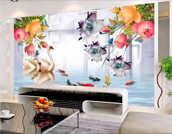 3d room wallpaper custom p non-woven mural 3d floral white goose goldfish background wall wallpaper for walls 3 d
3d room wallpaper custom p non-woven mural 3d floral white goose goldfish background wall wallpaper for walls 3 d