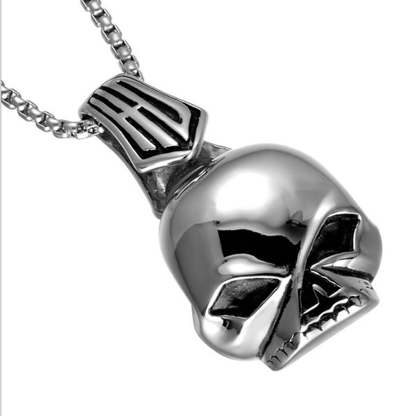 new stainless steel pendant personalized retro skull head stainless steel pendant, Silver
new stainless steel pendant personalized retro skull head stainless steel pendant, Silver