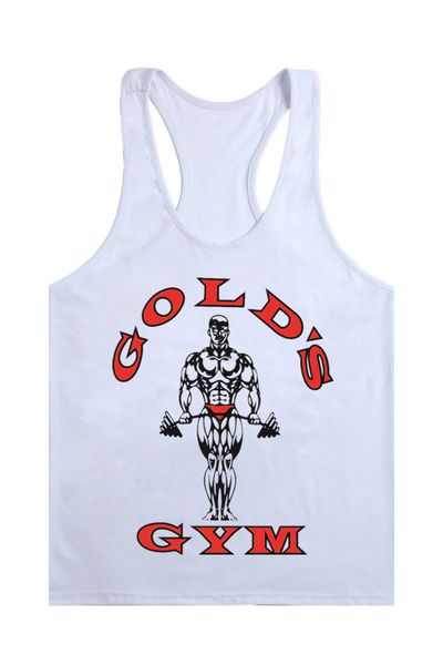 17 styles summer new mens designer t shirts golds brand sleeveless fitness sports training vest cotton breathable sweat absorption t-shirt, White;black
17 styles summer new mens designer t shirts golds brand sleeveless fitness sports training vest cotton breathable sweat absorption t-shirt, White;black