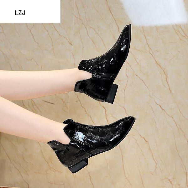 ankle women boots square heel slip on female high heels single shoes pointed toe casual ladies fashion botas mujer motorcycle, Black
ankle women boots square heel slip on female high heels single shoes pointed toe casual ladies fashion botas mujer motorcycle, Black