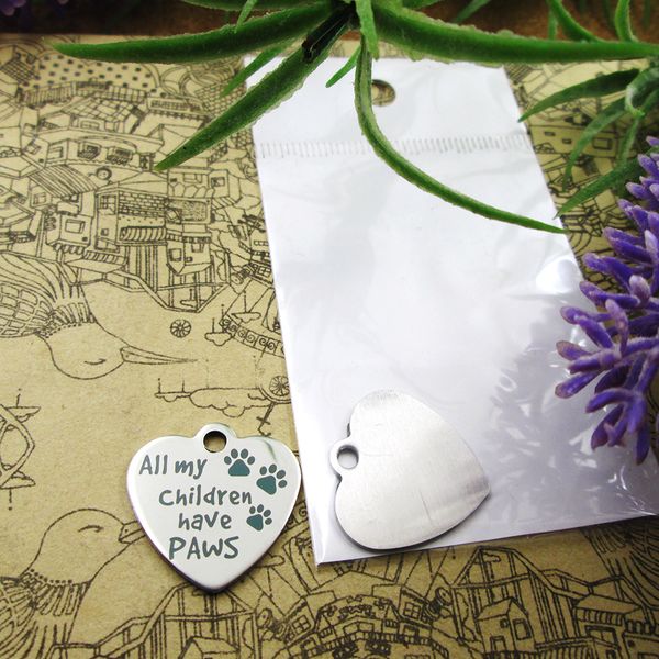 40pcs--"all my children have paws"stainless steel charms more style for choosing diy charms pendants for necklace, Bronze;silver
40pcs--"all my children have paws"stainless steel charms more style for choosing diy charms pendants for necklace, Bronze;silver