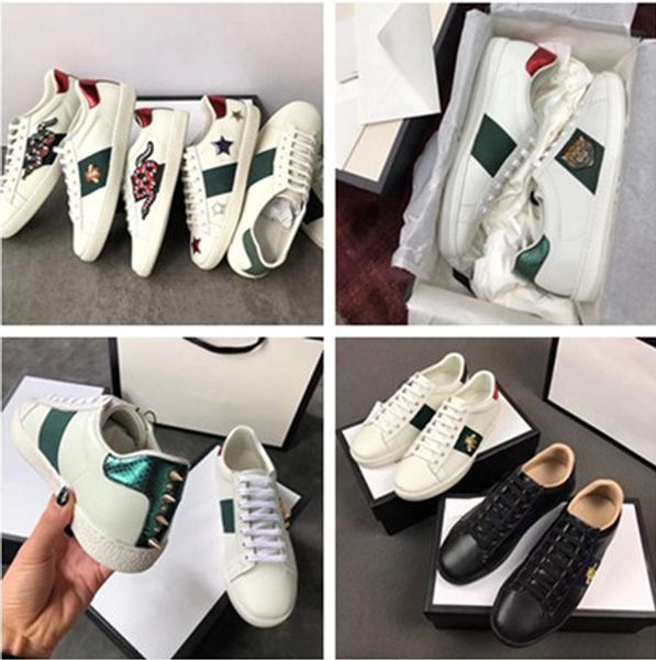 designer women men luxury ace embroidered sneakers casual fashion low men womens flats leather shoes big size eur34-45, Black
designer women men luxury ace embroidered sneakers casual fashion low men womens flats leather shoes big size eur34-45, Black