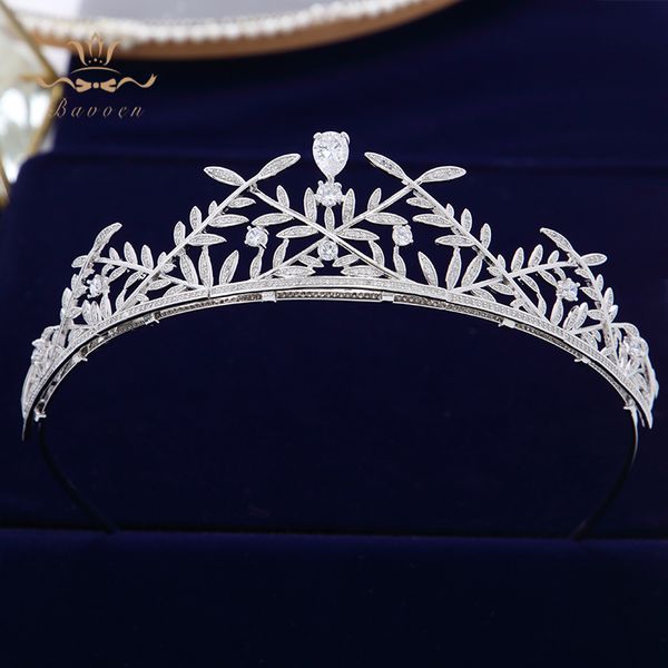 bavoen elegant prom leaves zircon tiara brides headbands silver plated crystal evening hair accessories wedding hair jewelry, White;golden
bavoen elegant prom leaves zircon tiara brides headbands silver plated crystal evening hair accessories wedding hair jewelry, White;golden