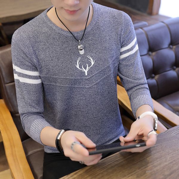 o neck knitted slim fit pullover mens sweater male 2018 new round collar jumper han edition teenagers, White;black
o neck knitted slim fit pullover mens sweater male 2018 new round collar jumper han edition teenagers, White;black